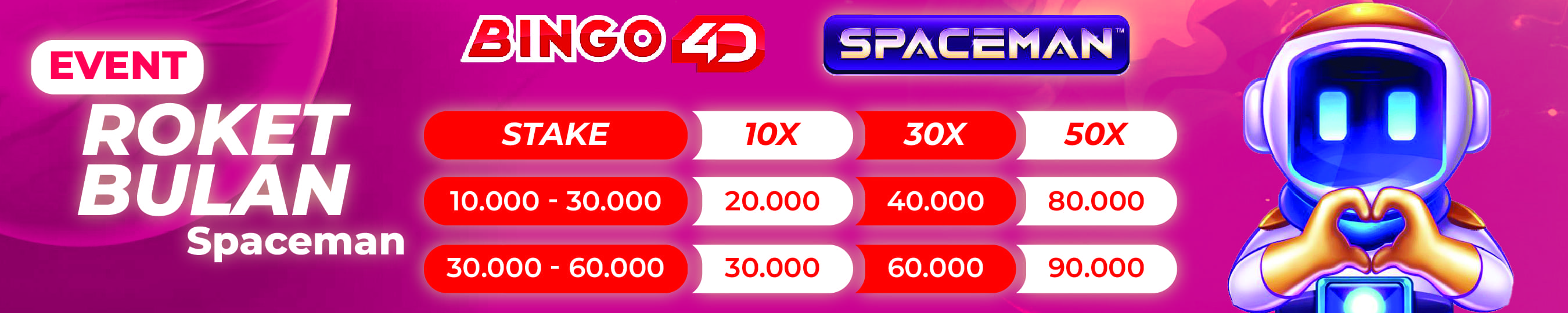 BINGO4D Event spaceman